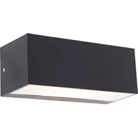 QAZQA Moderne Wandleuchte schwarz mit Lichteffekt IP54 - Houks