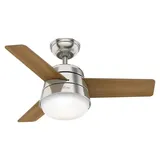 Hunter Fans Finley 91 cm Deckenventilator Silber