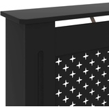 vidaXL Heizkörperverkleidung Schwarz 152x19x81,5 cm MDF