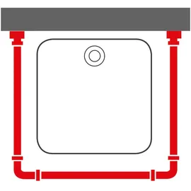 Sealskin Duschvorhangstange U-Form 90 x 90 x 90 cm grau
