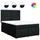 vidaXL Boxspringbett mit Matratze Schwarz 140x200 cm Stoff