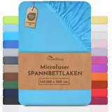 NatureMark Mikrofaser SPANNBETTLAKEN zum Sparpreis! viele Größen und Farben Markenware (Bettlaken 40x200-160x200 cm, türkis)