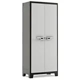 Keter Italia Titan Kunststoffschrank, hoch, , ca. 80 x 44 x 182 cm, - Hellgrau/Schwarz