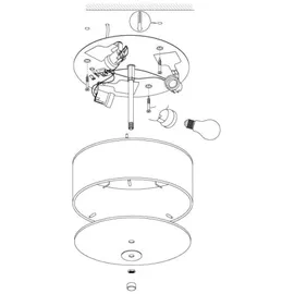 EGLO Pasteri 3-flg. nickel-matt/grau