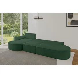 altdecor Eckcouch Cord 5-Sitzer Grün
