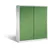 C+P Schiebetürenschrank Stahl 160,0 x 50,0 x 195,0 cm grau/grün abschließbar