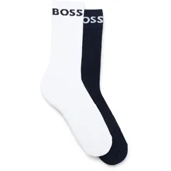 Sportsocken BOSS, Herren, Gr. 39-42, blau (weiß, dunkelblau), Baumwollmischung, Socken