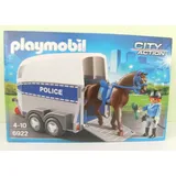 Playmobil Polizeipferd mit Anhänger 6922