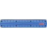 Brunnen 104971533 Lineal (für Schule und Büro Colour code, 15 cm, mit Griffmulde, für Links- und Rechthänder) blau / azur