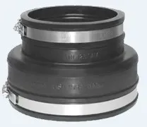 EPDM Reduziermuffe Ø 110 - 63 mm ninkl. V2A Schlauchschelle