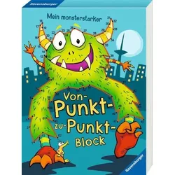 RAVENSBURGER 48985 Mein monsterstarker Von-Punkt-zu-Punkt-Block