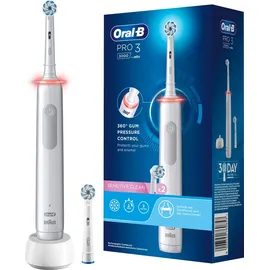 Oral-B Pro 3 3000 Sesitive Cean weiß + Aufsteckbürste