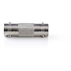Nedis BNC-Adapter - BNC-Buchse - BNC-Buchse - Vernickelt - 50 Ohm - Gerade - Metall - Silber - 10 Stück - Umschlag