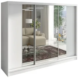 A&J MöbelLand Schiebetürenschrank VIDA 200 x 215 x 59,5 cm Weiß