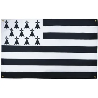 AZ FLAG Flagge Bretagne 150 x 90 cm mit 4 Ösen, bretonischer Pavillon für Balkon oder Wand