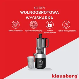 Klausberg KB-7871 Slow Juicer schwarz/silber