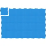 Relaxdays Bodenschutzmatte, 24 Puzzlematten für Sport & Fitnessgeräte, blau