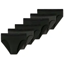 SCHIESSER Rioslip unifarben schwarz XXL 6er Pack