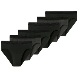 SCHIESSER Rioslip unifarben schwarz XXL 6er Pack