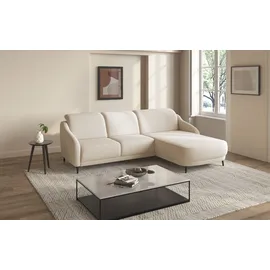 sit&more Ecksofa SIT & MORE "Blues L-Form", beige, B:271cm H:93cm T:191cm, 100% Polyester, Sofas, Ecksofa, wahlweise mit Klapptisch und USB