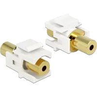 DeLock Keystone Jack: 3.5mm Klinke, Elektronikkabel - Stecker, Weiss