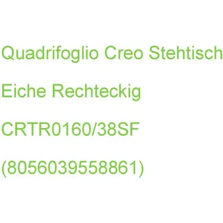 Quadrifoglio Stehtisch Creo eiche rechteckig, 4-Fuß-Gestell grau, 160,0 x 80,0 x 107,0 cm