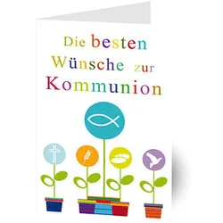 LUMA Kommunionkarte Fisch DIN B6