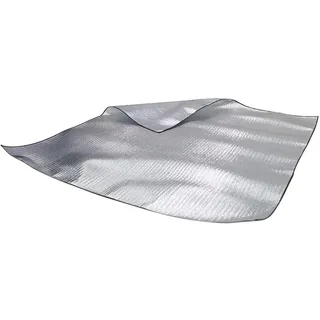 Groß Aluminiumfolie Picknickdecke 200×200cm Outdoor Wasserdicht Sandfrei Picnic Blanket Campingdecke Strandmatte Faltbar für Beach Camping Garten Strand (Silver, 200×200cm)