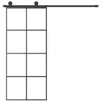 vidaXL Schiebetür rechts 90 x 205 cm schwarz
