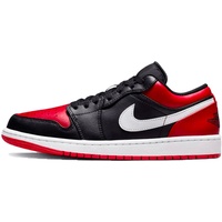 Jordan Nike Air Jordan 1 Low Herren Schuhe Alternate Bred Toe 553558 066, Weiß/Schwarz, 45 EU - 45 EU
