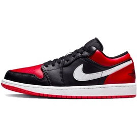 Jordan Nike Air Jordan 1 Low Herren Schuhe Alternate Bred Toe 553558 066, Weiß/Schwarz, 45 EU - 45 EU