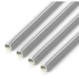 Kertész Kabel cablefix Selbstklebender Flexibler Kabelkanal 8 x 7 mm, 1m lang; 4er Set Weiß