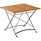 Merxx Schlossgarten Klapptisch 90 x 90 x 74 cm Braun/Schwarz