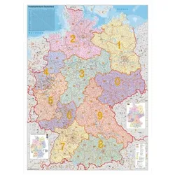 STIEFEL eurocart Landkarte »Deutschland Postleitzahlen« 97 x 119 cm