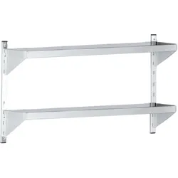 Metallwandregal 2 regale (tiefe 250) - 1400x250x600 mm - 31422000 Eurast