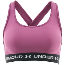 Under Armour Crossback Mid Bra Fuchsia Dusk/Schwarz/Weiß M