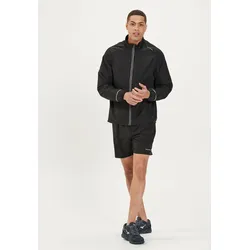 Laufjacke ENDURANCE "Lessend", Herren, Gr. M, schwarz, 100% Polyester, unifarben, sportlich, lang, hoch geschlossener Ausschnitt, Langarm, Jacken, mit reflektierenden Elementen