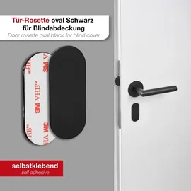 SOTech Blindrosette oval Edelstahl Schwarz 65x28