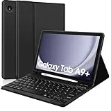 Zabatoco Tastatur Hülle für Samsung Galaxy Tab А9 Plus 2023 11 Zoll [QWERTZ Deutsches], Abnehmbar Tastatur Schutzhülle mit Pencil Halter für Samsung Galaxy A9+/ A9 Plus (SM-X210/X216/X218),Schwarz