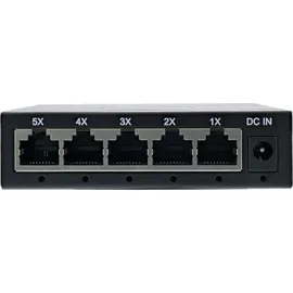 InLine Gigabit Switch 5-Port, 1Gb/s, Desktop, Metallgehäuse, lüfterlos