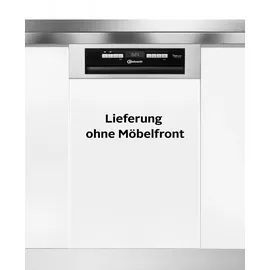 Bauknecht BSBO 3023 PF X Einbau-Geschirrspüler (teilintegrierbar, 450 mm breit, Edelstahl)