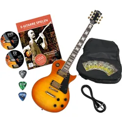 Rocktile Pro L-200OHB E-Gitarre Orange Honey Burst Set mit Zubehör