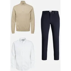 Outfit 4 - Halbzip -Strick - Mann - TeeShoppen