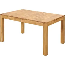 G + K Esstisch 140x90 cm - ausziehbar Wildeiche massiv - 140 x 90 ausziehbar