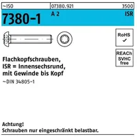 Reyher Flachkopfschraube ISO 7380-1 ISR VG M4x 50-T20 A