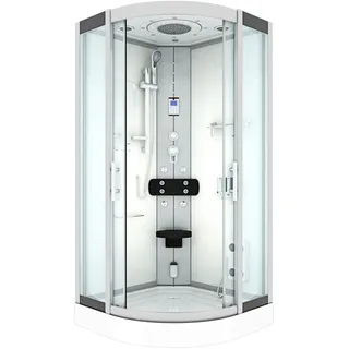 AcquaVapore Dampfdusche Duschtempel Sauna Dusche Duschkabine D46-00T2 80x80 cm ohne 2K Scheiben Versiegelung