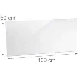 Relaxdays Spritzschutz Küche transparent 100,0 x 0,6 x 50,0 cm