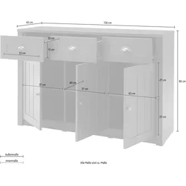 Home Affaire Ascot 130 x 86 x 43 cm Grün