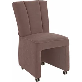 exxpo - sofa fashion Hochlehnsessel Costa Kunstleder 52 x 95 x 71 cm Braun mit Rollen