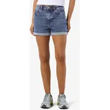 Noisy May Jeansshorts "NMMONI HW DNM SHORTS AZ358MB NOOS", Damen, Gr. XS (34), N-Gr, blau (medium blau denim), Denim/Jeans, Obermaterial: 99% Baumwolle, 1% Elasthan, unifarben, slim fit, Jeans Jeansshorts